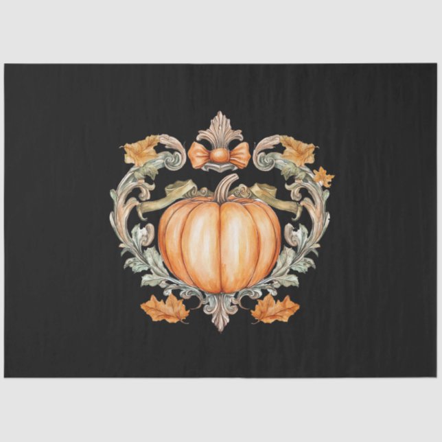 Elegant Fall Pumpkin Seidenpapier (Vorderseite)