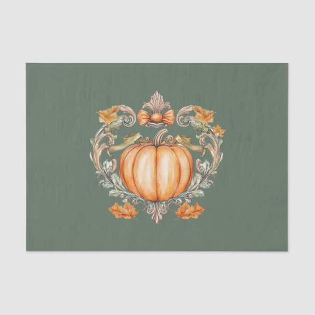 Elegant Fall Pumpkin Seidenpapier (Vorderseite)