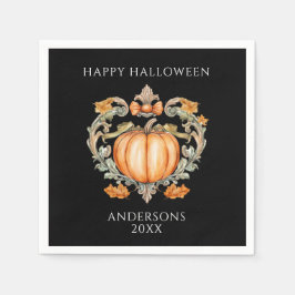 Elegant Fall Pumpkin Serviette