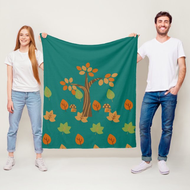 Elegant Fall Tree & Leaf Stilvoll Fleecedecke (Beispiel)