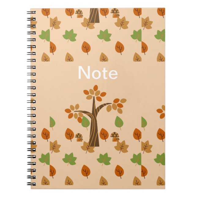 Elegant Fall Tree & Leaf Stilvoll Notizblock (Vorderseite)