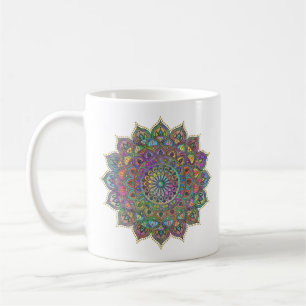 Elegant Farbige Mandala Indien Stil 1 Kaffeetasse