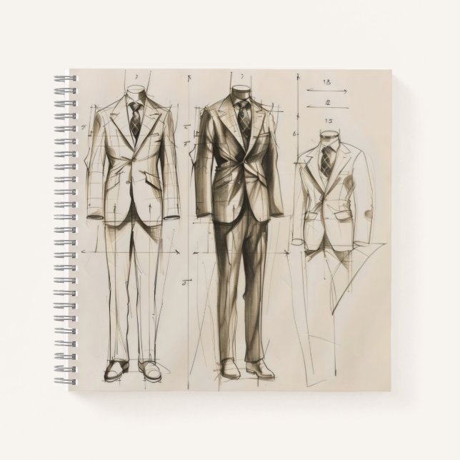 Elegant Fashion Sketch Notizbuch (Vorderseite)