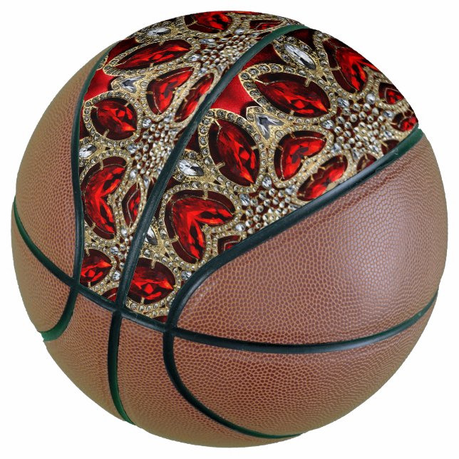 elegant fashion stylish gold ruby red burgundy  basketball (angewinkelt)