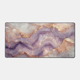 Elegant Faux Marble Mauves and Gold Schreibtischunterlage