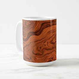 Elegant Faux Walnut Kaffeetasse