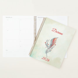 Elegant Feather Floral Watercolour planner Planer