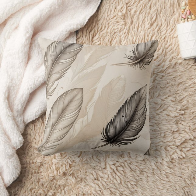 Elegant Feathers Pillow Kissen (Decke)
