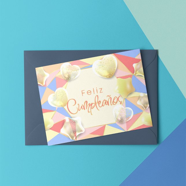 Elegant ¡Feliz cumpleaños! Spanischer Geburtstag Einladung (¡Feliz cumpleaños happy birthday spanish invitation card)