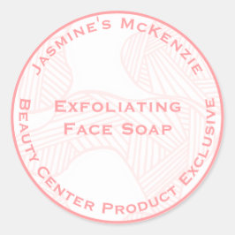 Elegant Feminine Rose Pink Beauty Center Product Runder Aufkleber