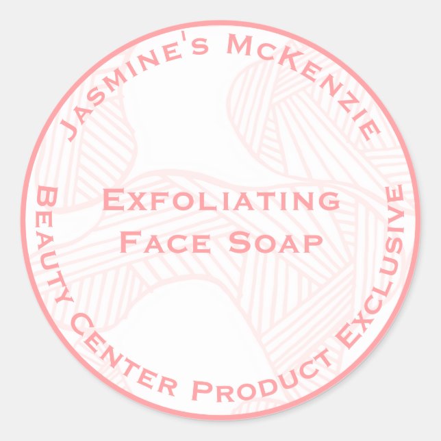Elegant Feminine Rose Pink Beauty Center Product Runder Aufkleber (Vorderseite)