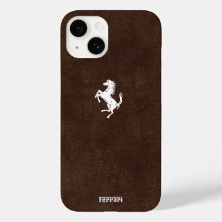 Elegant Ferrari Leather Case-Mate iPhone 14 Hülle