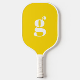 Elegant fett Mit Monogramm Initial Sunflower Yello Pickleball Schläger