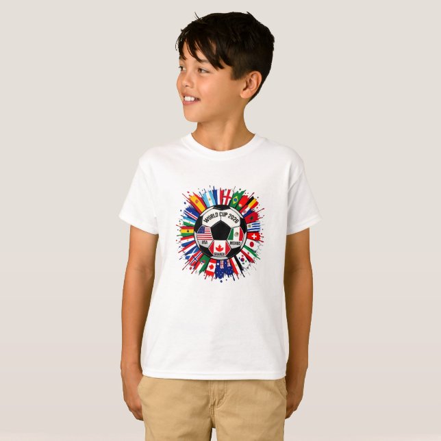 Elegant FIFA Weltmeisterschaft 2026 Kinder Basic T-Shirt (Vorne ganz)