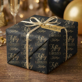 Elegant Fifty and Fabulous! 50th Birthday Party Seidenpapier