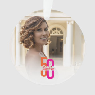 Elegant Fifty & Fabulous 50. Geburtstag Ornament