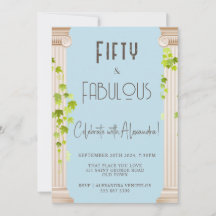 Elegant Fifty Fabulous Griechisches Thema Blue Bir