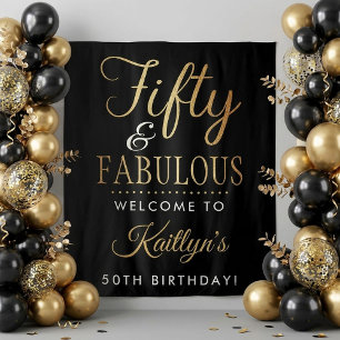 Elegant Fifty und Fabelhaft! 50. Geburtstagsfeier Wandteppich