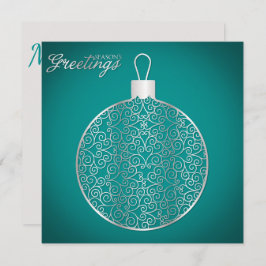 Elegant filigree bauble einladung