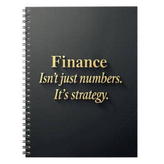 Elegant Finance Quote Minimalist Gold Typography Notizblock