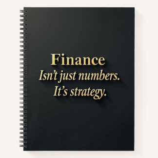 Elegant Finance Strategy Quote Professional Gold  Notizbuch