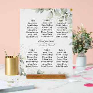 Elegant “Find Your Seat” Wedding Sign Acrylschild
