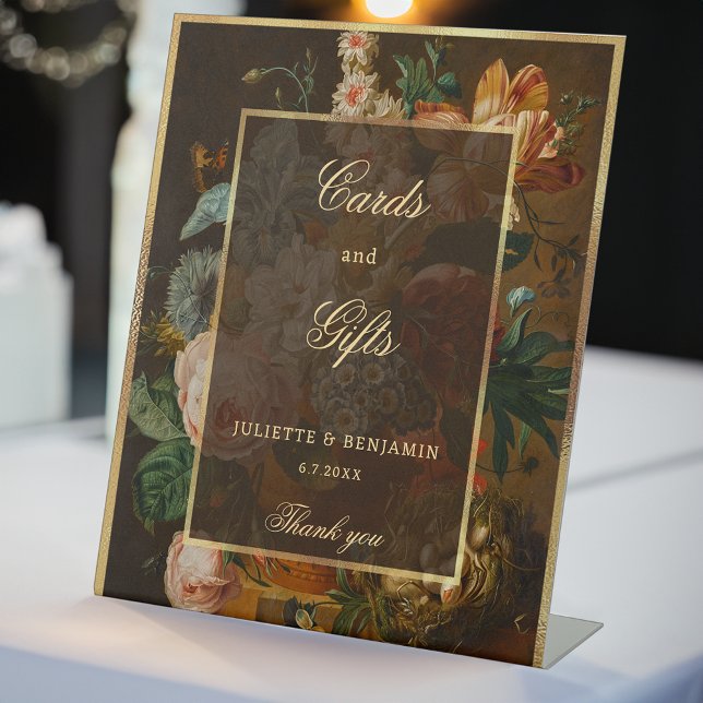 Elegant Fine Art Floral Still Life Wedding Sockelschild (Von Creator hochgeladen)