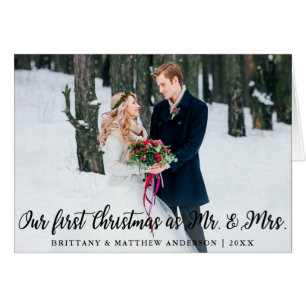 Elegant First Christmas als Mr. und Mrs. Foto Fold