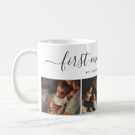 Elegant First Mother's Day Custom Foto Collage Kaffeetasse