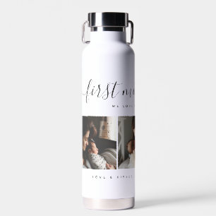 Elegant First Mother's Day Custom Foto Collage Trinkflasche