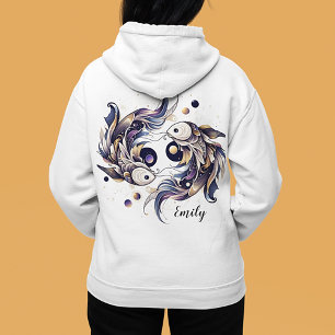 Elegant Fisces Watercolor Zodiac Women's Hoodie
