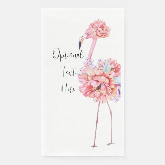 Elegant Flamingo Party Napkin Serviette (Vorderseite)