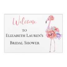 Elegant Flamingo Welcome Sign