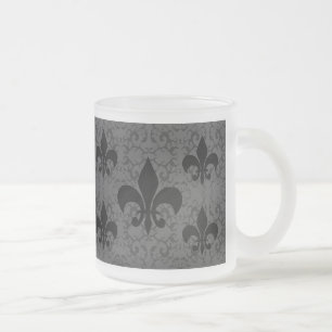 Elegant Fleur-De-Lis Mattglastasse