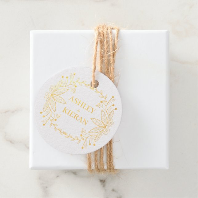 Elegant Floral 5 Geschenkanhänger (Mit Box)