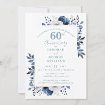 Elegant floral 60. Diamond Wedding Jubiläum