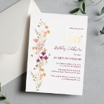 Elegant Floral 60. Geburtstag Folieneinladung<br><div class="desc">Feiern Sie mit unserer 60. Geburtstagseinladung einen Geburtstag mit Anmut und Charme. Diese elegante Einladung besticht durch eine Aquarellfarben-Wildblume und ein Schmetterlingsdesign. Diese Einladung eignet sich perfekt für eine intime Ansammlung oder eine große Feier und verkörpert sowohl Schönheit als auch Empfindung. Mit dieser individuell gestaltbaren Einladung können Sie alle wichtigen...</div>
