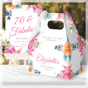 Elegant Floral 70. Geburtstag Gefallen Box Geschenkschachtel