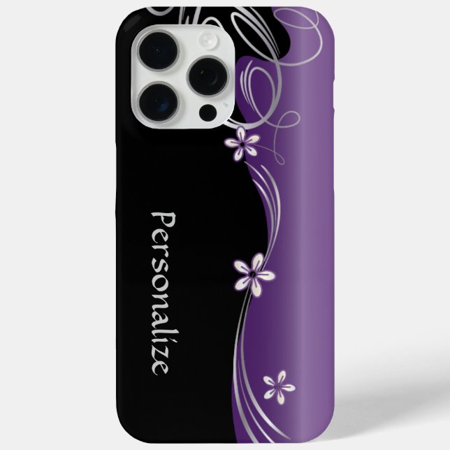 Elegant Floral | Amethyst Case-Mate iPhone Hülle (Rückseite)