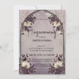 Elegant Floral Arch Housewarming Invitation with S Einladung