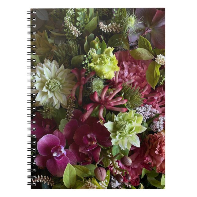 Elegant Floral Arrangement Botanical Notebook Notizblock (Vorderseite)