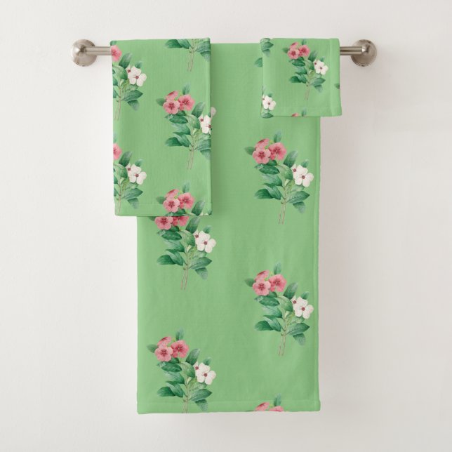 Elegant Floral Badhandtuch Set (Insitu)