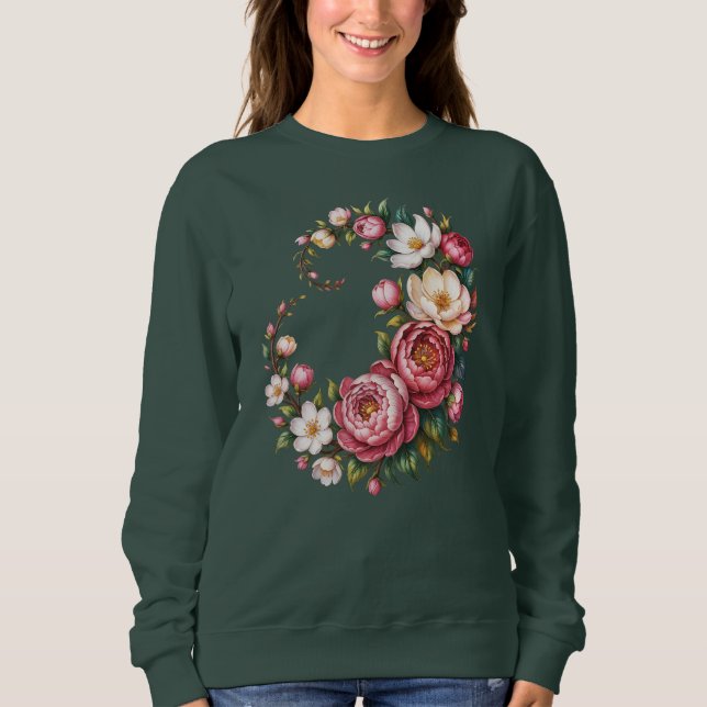 Elegant Floral Beauty Sweatshirt (Vorderseite)