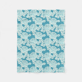 Elegant Floral Blanket with Vintage Charm Fleecedecke