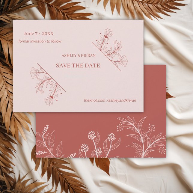 Elegant floral Boho Hochzeit speichern das Datum Save The Date (Von Creator hochgeladen)