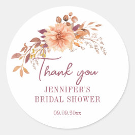 Elegant Floral Boho Vielen Dank Sticker