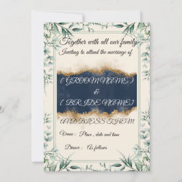 Elegant Floral Border Wedding Invitation Card | Einladung