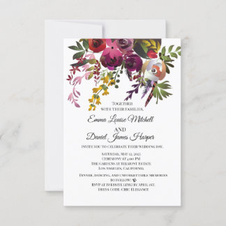 Elegant Floral Bouquet Einladung
