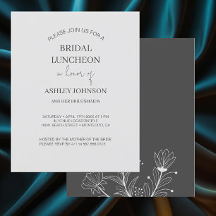Elegant Floral Bridal Luncheon Einladung Flyer