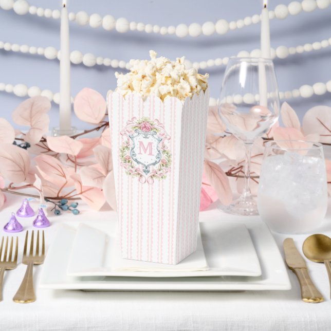 Elegant Floral Bridal Wappen PopCorn Geschenkschachtel (Hochzeit)